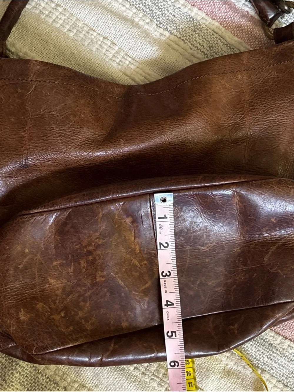 Men's Classic Brown Leather Shoulder Bag